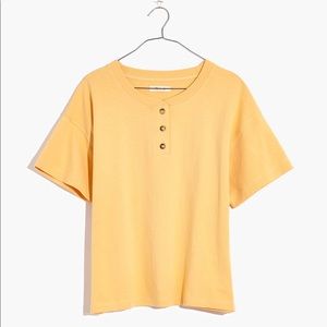 Madewell Fresh Apricot Parkview Henley Tee